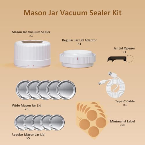 Fully Automatic Mason Jar Vacuum Sealer Kit