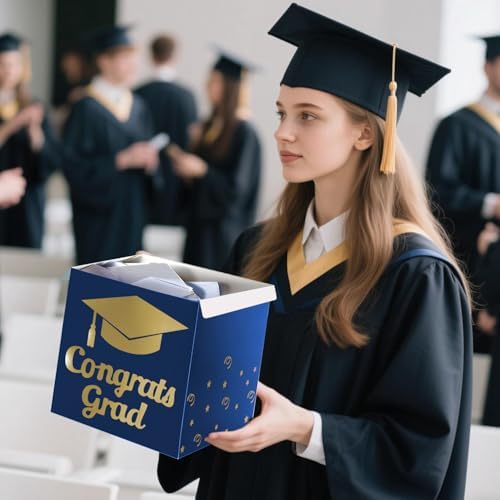 Graduation Card Box Holder Blue