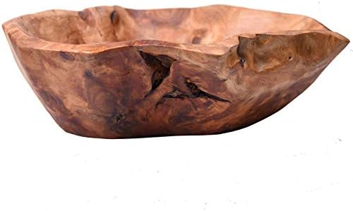 Handmade Natural Root Wood Salad Bowl 12-14 Inch