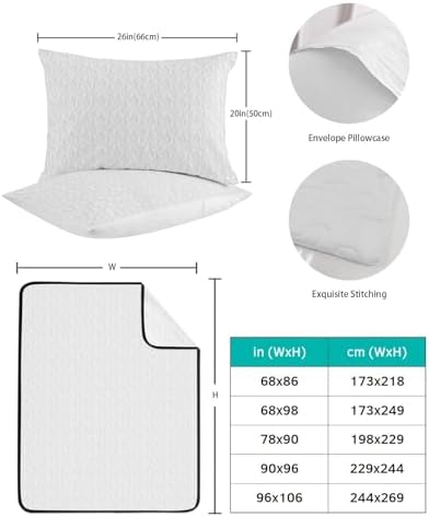 TocaHome Summer Quilts Twin XL Size with 2 Pillowcases