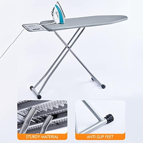 BKTD Ironing Board with Steam Rest and Non-Slip Foldable Stand