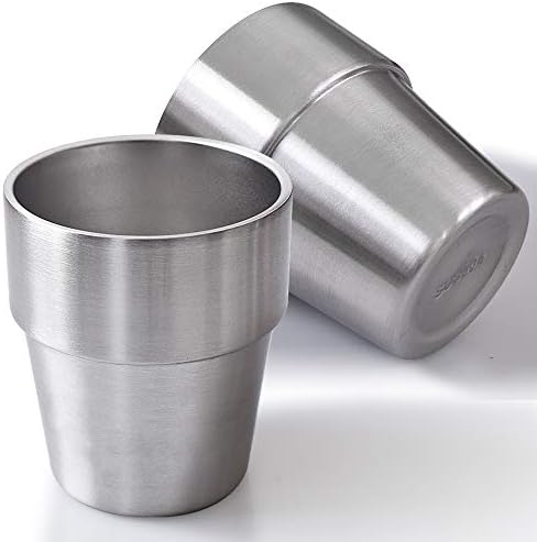 Newk Stainless Steel Cups Set of 2 10 Oz Double Wall Tumblers