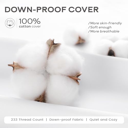 SAVORI Down Feather Throw Pillow Inserts 12x20 White