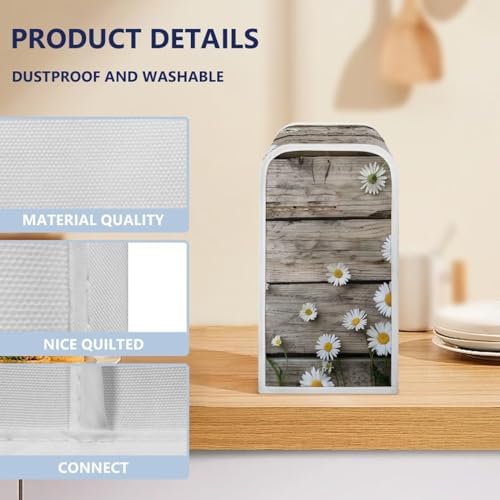 Wood Daisy Can Opener Dust Cover for Kitchen Decor