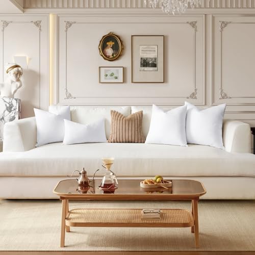 SAVORI Down Feather Throw Pillow Inserts 12x20 White