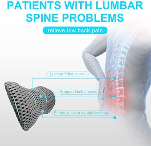 Panduo Lumbar Support Pillow - Memory Foam for Back Pain Relief