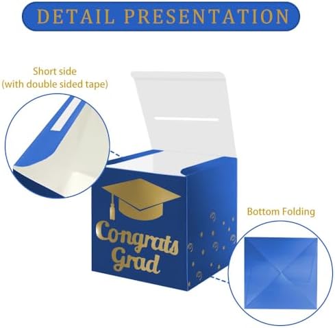 Graduation Card Box Holder Blue