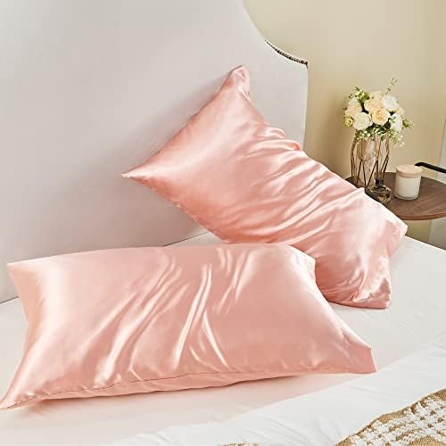 BEDELITE Satin Pillowcase Set 2 Pack Coral