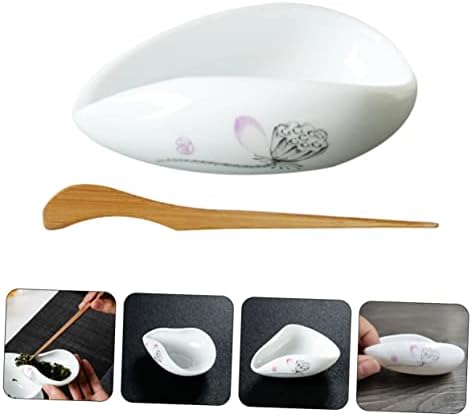 LIFKOME Tea Spoon Ceramic Leaf Dispenser Scoop Set