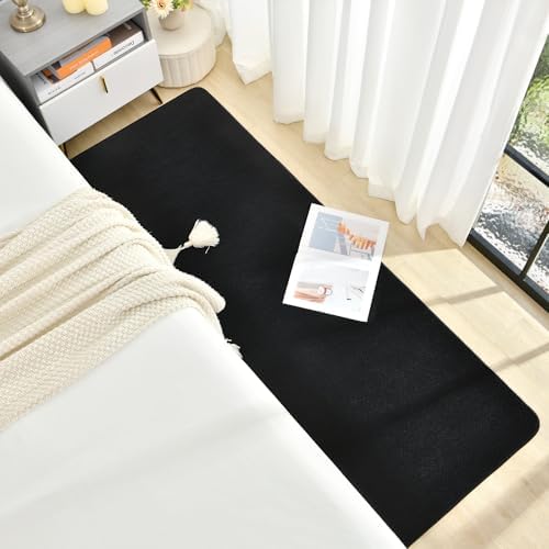 Soft Runner Rug 2x6 Black Non-Slip for Hallway Kitchen Dorm