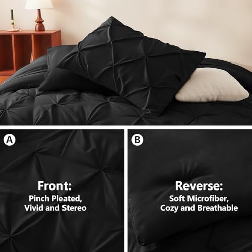 CozyLux Queen Comforter Set 7 Piece Bed in a Bag