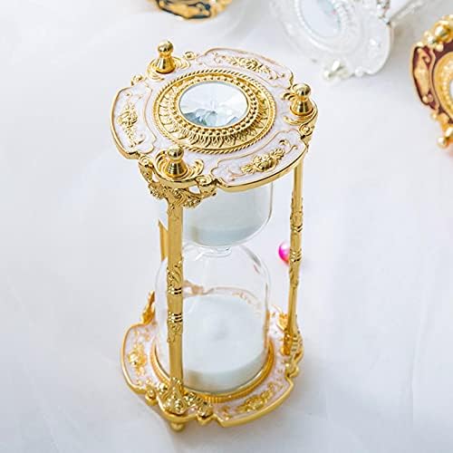 Antique Floral Decorative 15-Minute Hourglass Timer - Gold
