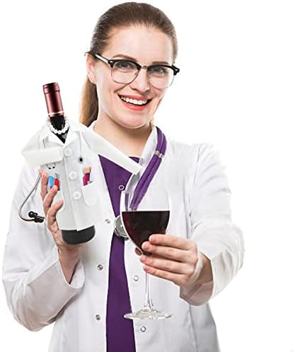 LOMIMOS Doctor White Coat Wine Cover Set