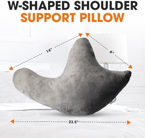 Cheer Collection Rotator Cuff Pillow Gray