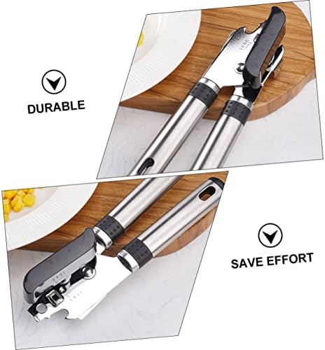 1Pc Stainless Steel Can Opener and Multi Function Bottle Opener with Lever