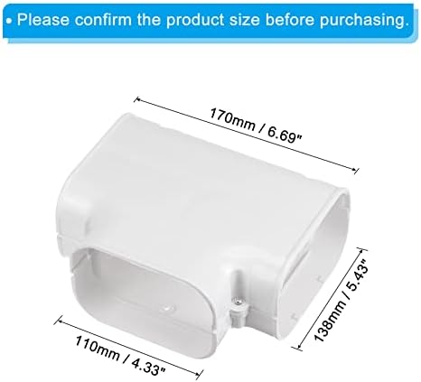 PATIKIL 4 Inch PVC Decorative Line Cover White