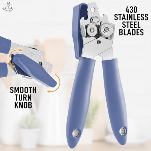 Zulay Kitchen Can Opener - Durable Stainless Steel with Comfortable Grip