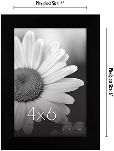 Americanflat 4x6 Picture Frame Set of 6 - Black