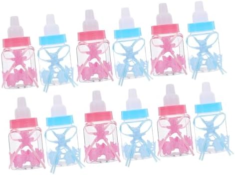12pcs Shower Candy Boxes Fillable Mini Bottles Bear Shaped Party Favors