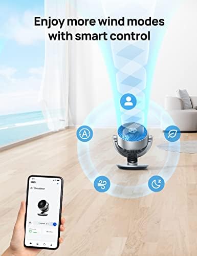 Dreo Smart Fan for Bedroom with Remote and Voice Control