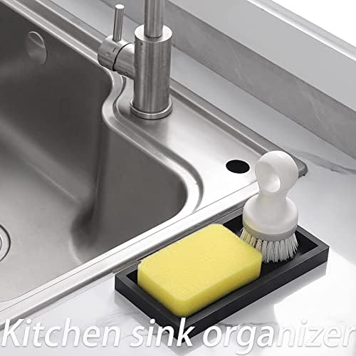 Heagoale Silicone Vanity Tray Black Rectangle