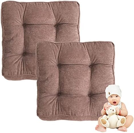 Soft Velvet Chair Cushion with Ties Set of 2