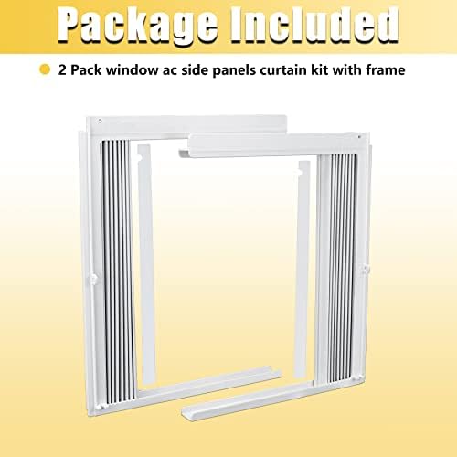 Powrocket Window AC Side Panel with Frame Set White