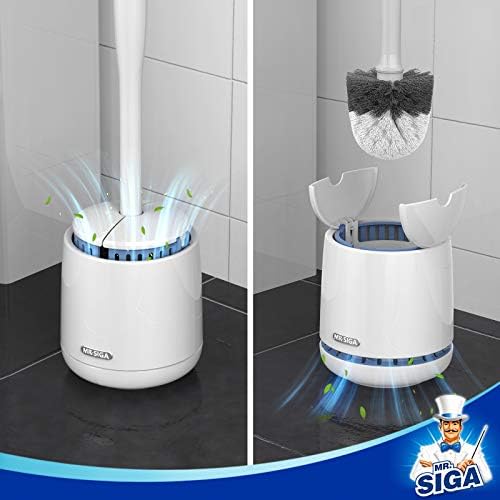 MRSIGA Toilet Bowl Brush with Holder White 1 Pack