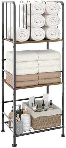 Durable 3-Tier Metal Towel Rack for Bathroom and Pool