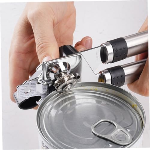 1Pc Stainless Steel Can Opener and Multi Function Bottle Opener with Lever