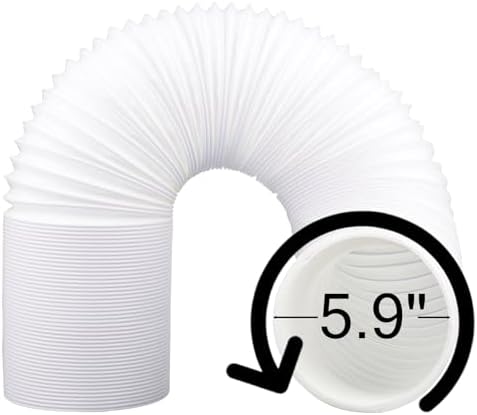 Portable AC Exhaust Hose 59 Inch Anti-Clockwise Thread 80 Inch Long