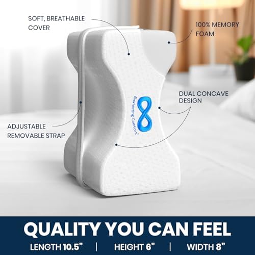 Everlasting Comfort Memory Foam Leg Pillow for Side Sleepers