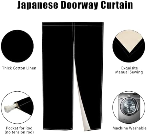 Long Japanese Door Curtain Noren for Privacy