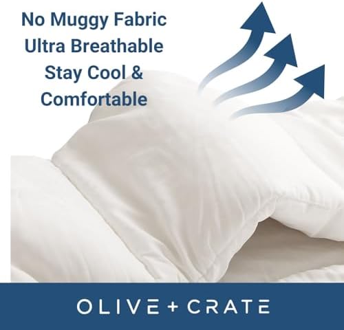 Olive Crate Bamboo Viscose King Comforter - Lightweight Breathable