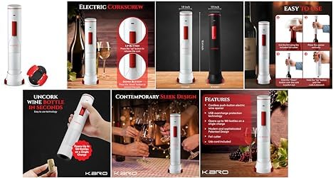 Rechargeable Electric Wine Opener With Foil Cutter
