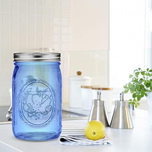 eleganttime Blue 32 Ounce Mason Jars 6 Pack