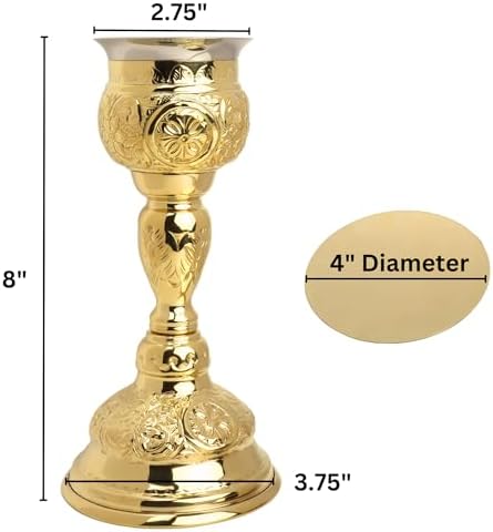 Needzo High Polished Brass Chalice and Paten Set