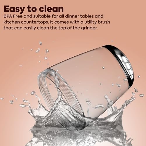 Electric Salt and Pepper Grinder Set with LED Light and Battery