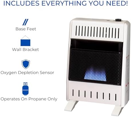 ProCom ML100TBA-B Ventless Propane Blue Flame Space Heater