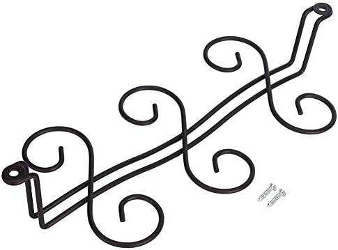 Tomotato Wine Glass Rack with 6 Hooks Black