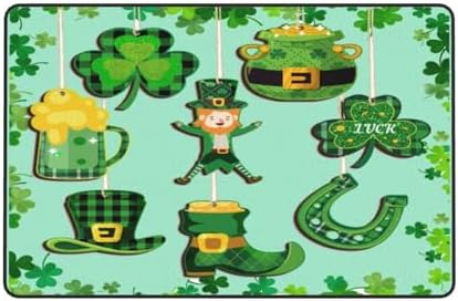 St Patrick Day Carpet Floor Mat 60x39in Washable Flannel Rug Pad