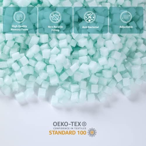 Rainmr Shredded Memory Foam Body Pillow for Side Sleepers