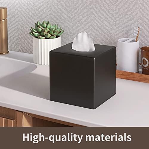 Y-in Hand Tissue Box Cover - Black Square Holder