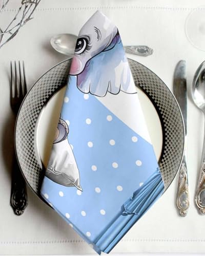 Zankwfner Cloth Napkins 6 Pack 20x20 Inches Polka Dot