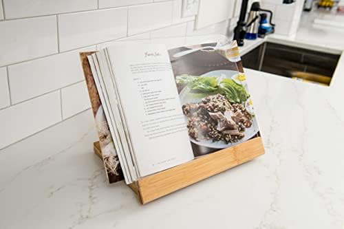 Lipper International Bamboo Wood Cookbook Stand