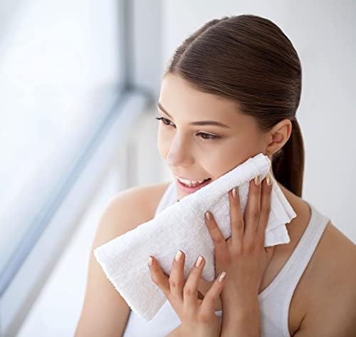 T L Towel and Linen Mart 100 Cotton Wash Cloth Set 24 Pack