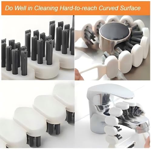 POPGIO Crevice Flexible Cleaning Brush Set 4 Pcs