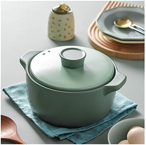 SISWIM Green Ceramic Casserole with Lid 27L