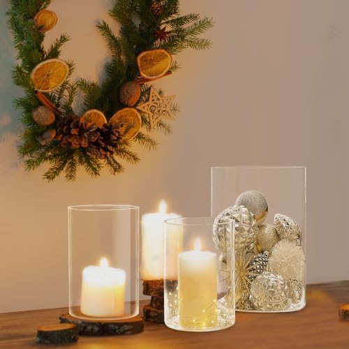 Hurricane Candle Holder Clear Glass 6PCS