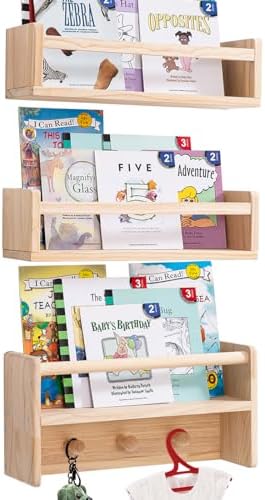 AZSKY Floating Wall Bookshelf Set of 3